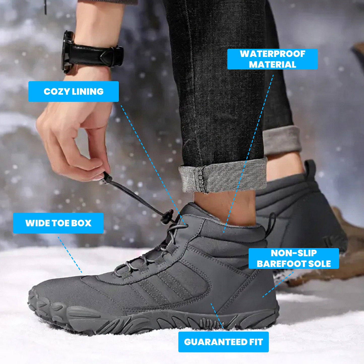Solenoir™ Microplush - Winter Barefoot Shoes